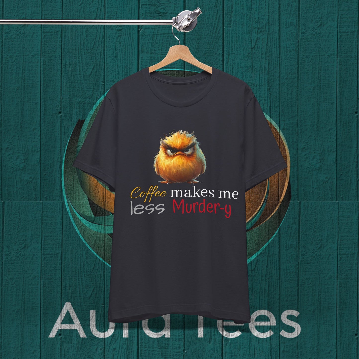 coffee murdery angry bird tee