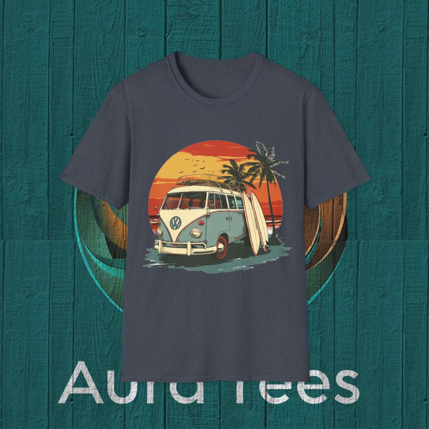 vintage retro vw surf tee