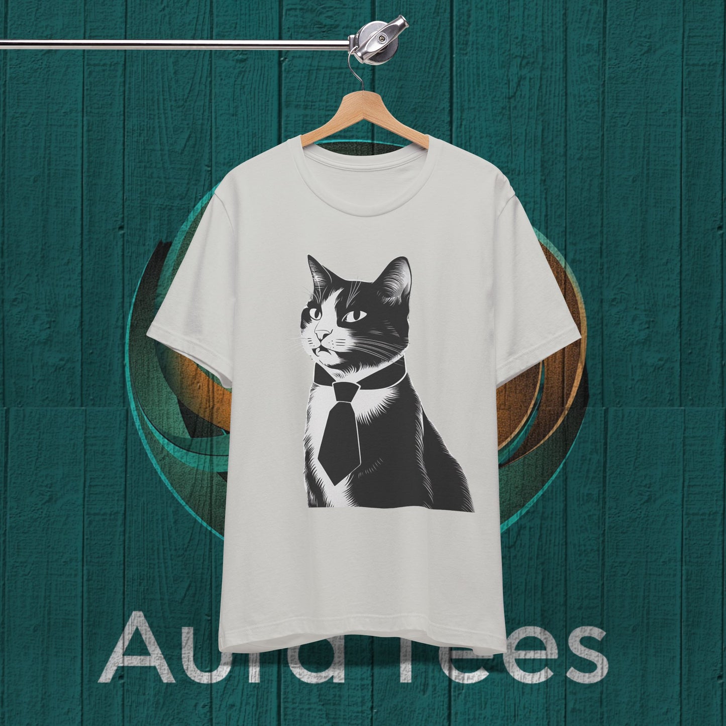 cat in tie tee