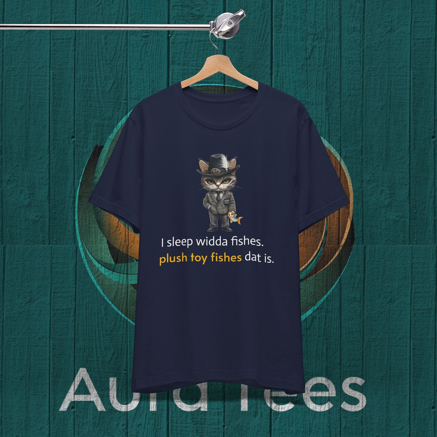 cat mafioso fishes tee