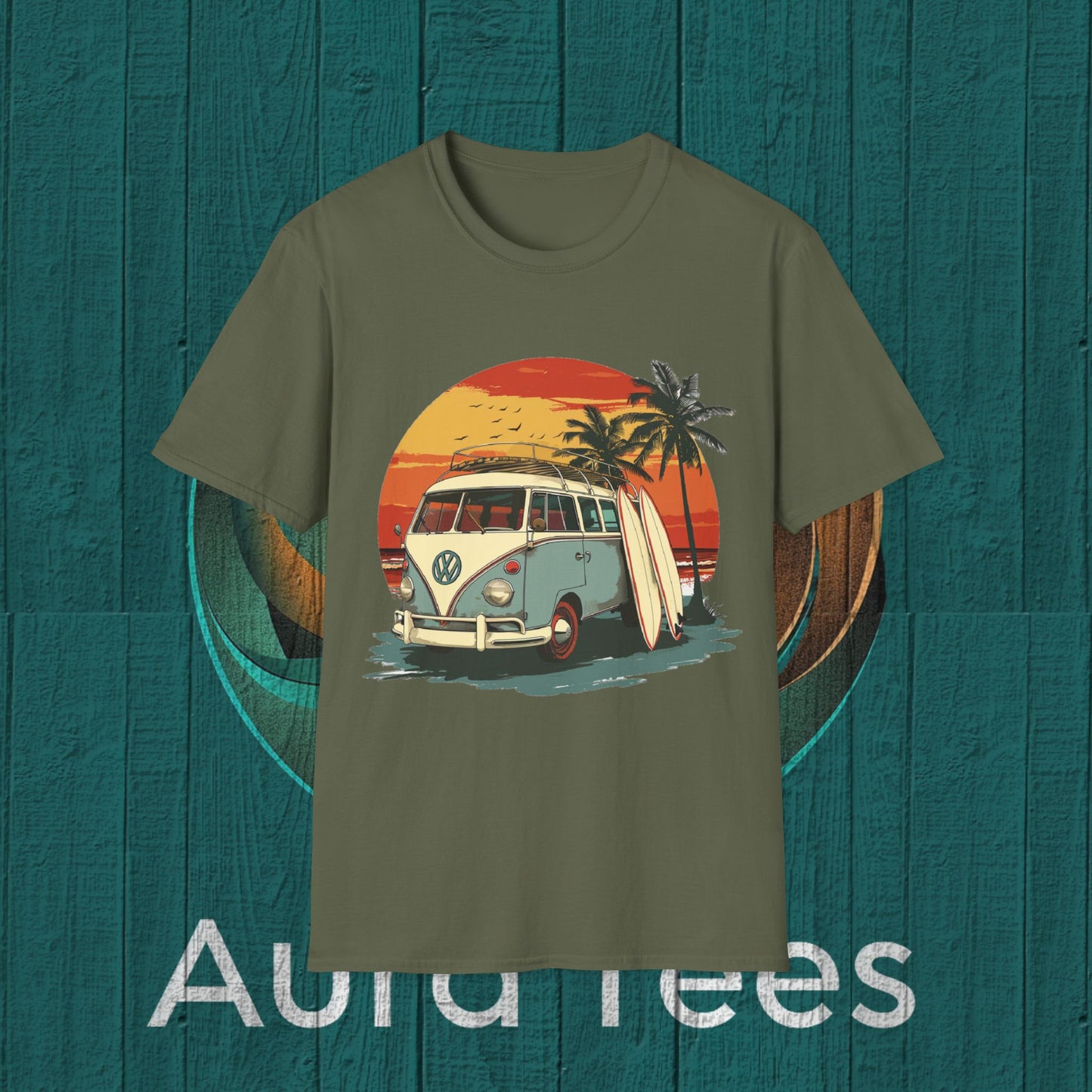 vintage retro vw surf tee