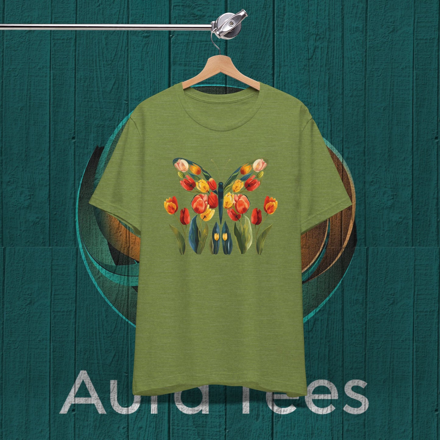 Butterfly tulips tee