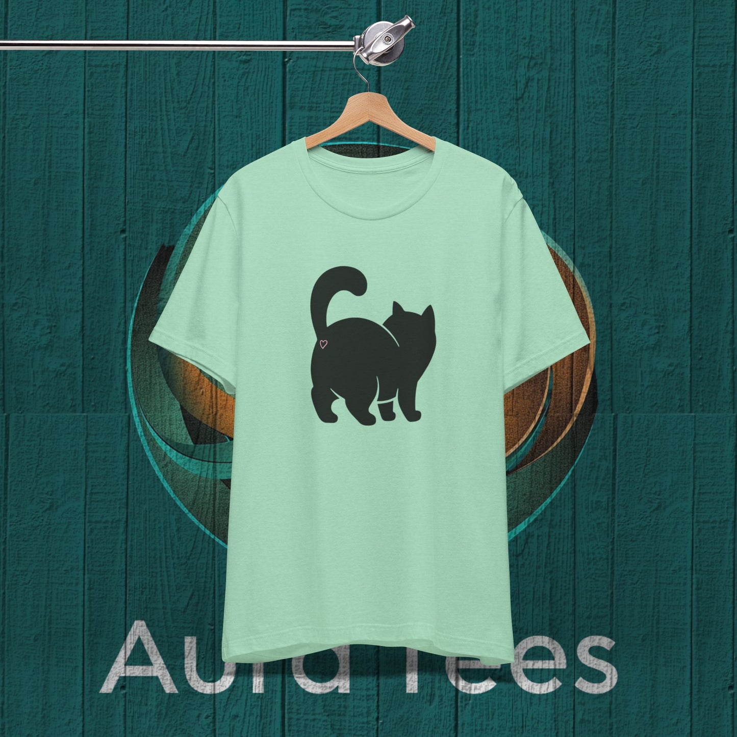 cat butt heart tee