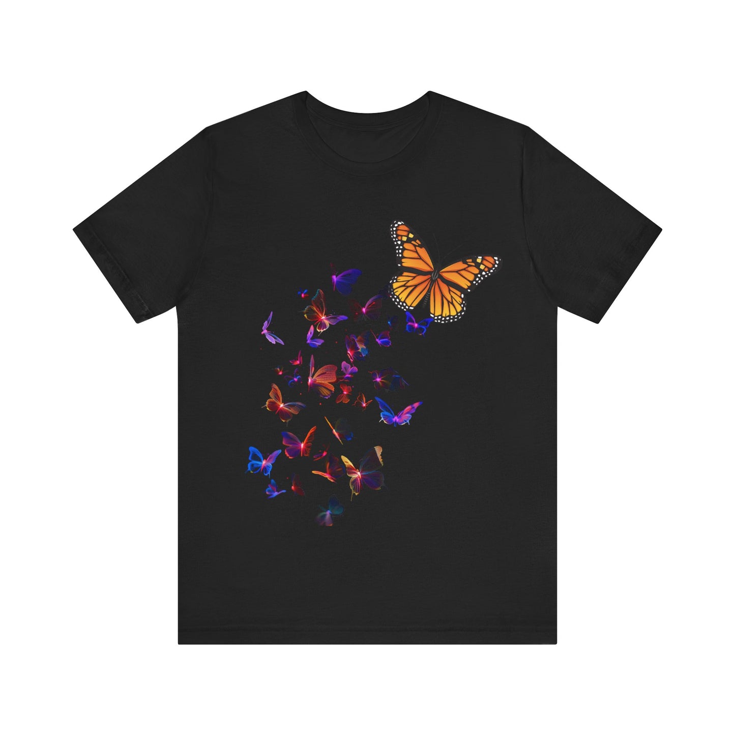 neon flock butterfly tee