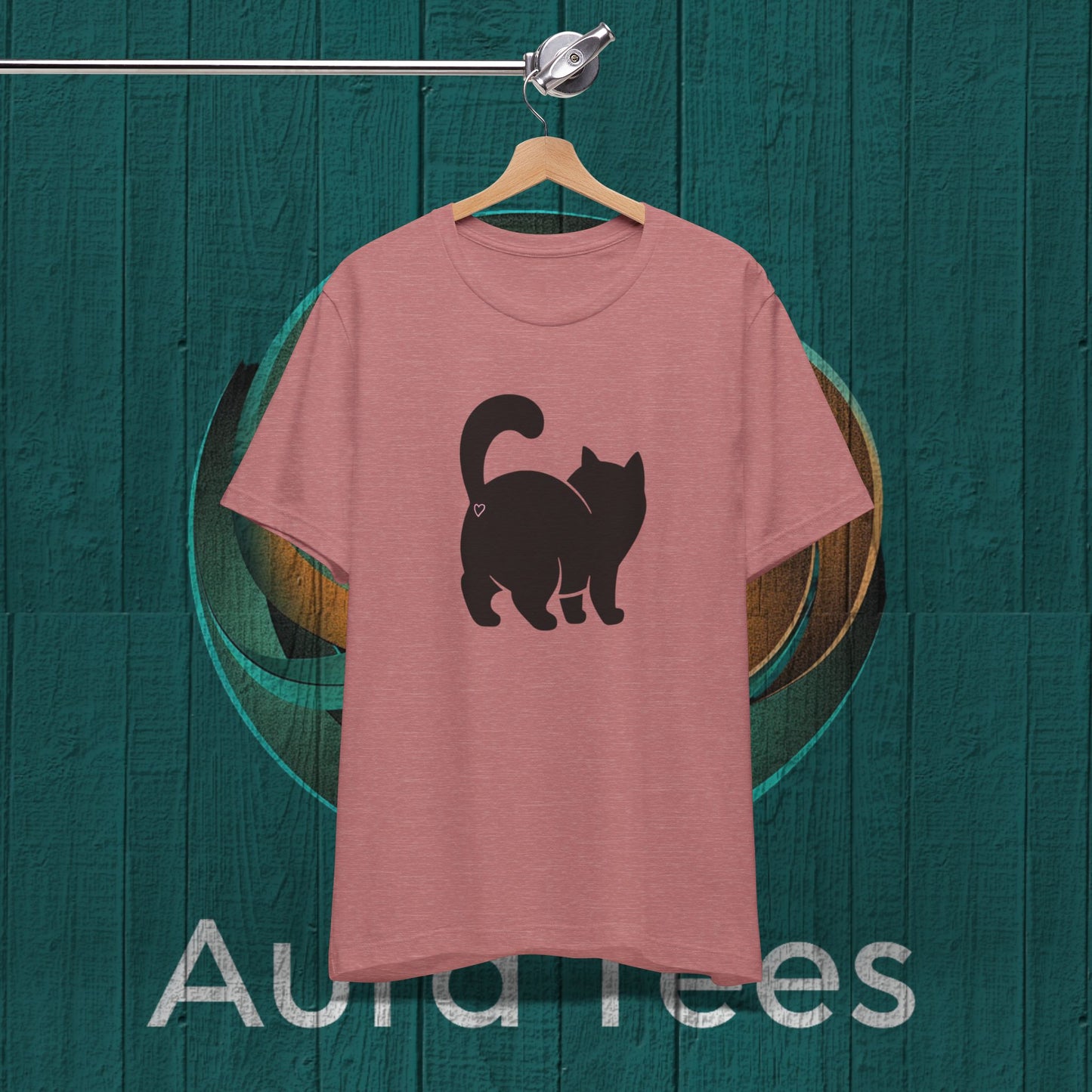 cat butt heart tee
