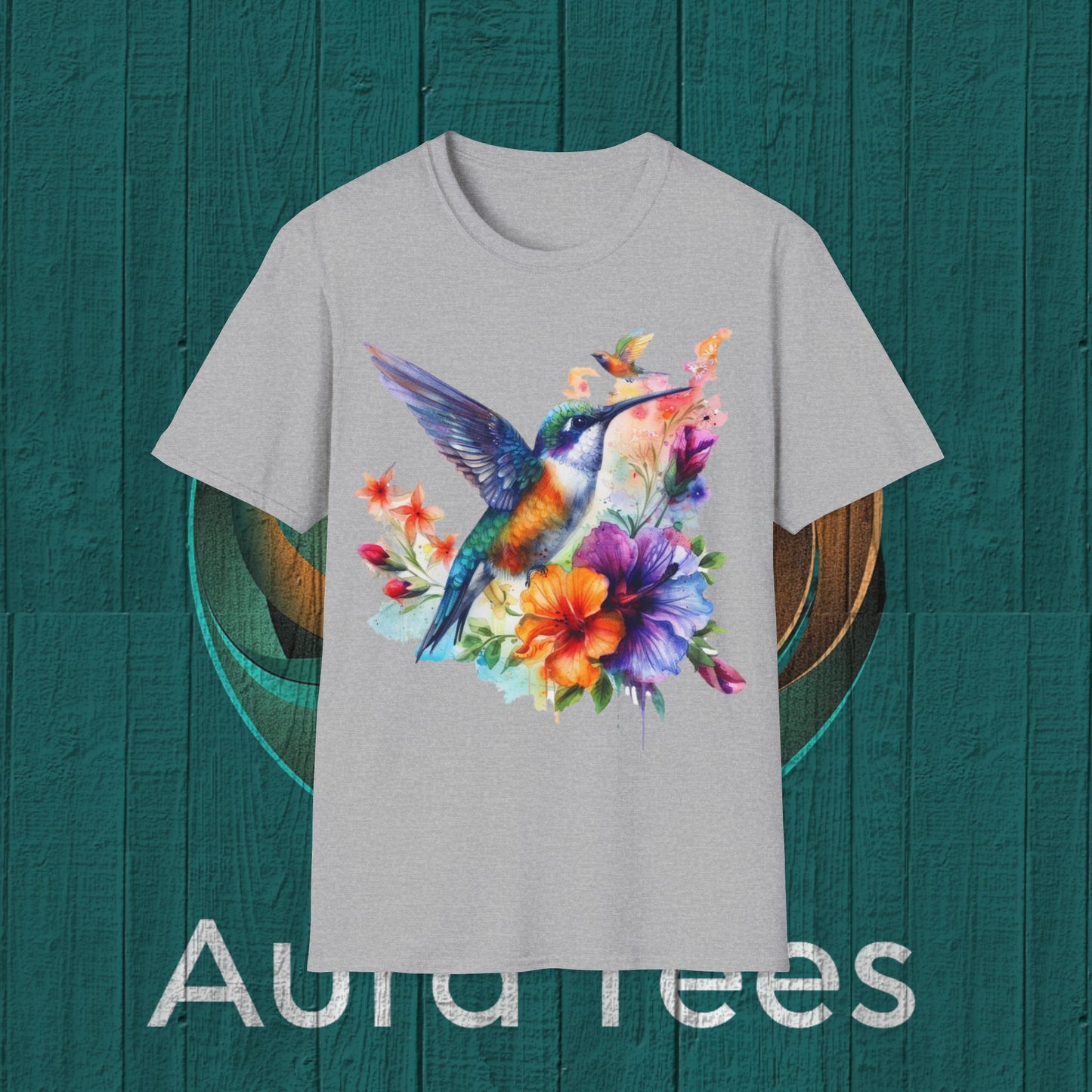 hummingbird watercolor tee