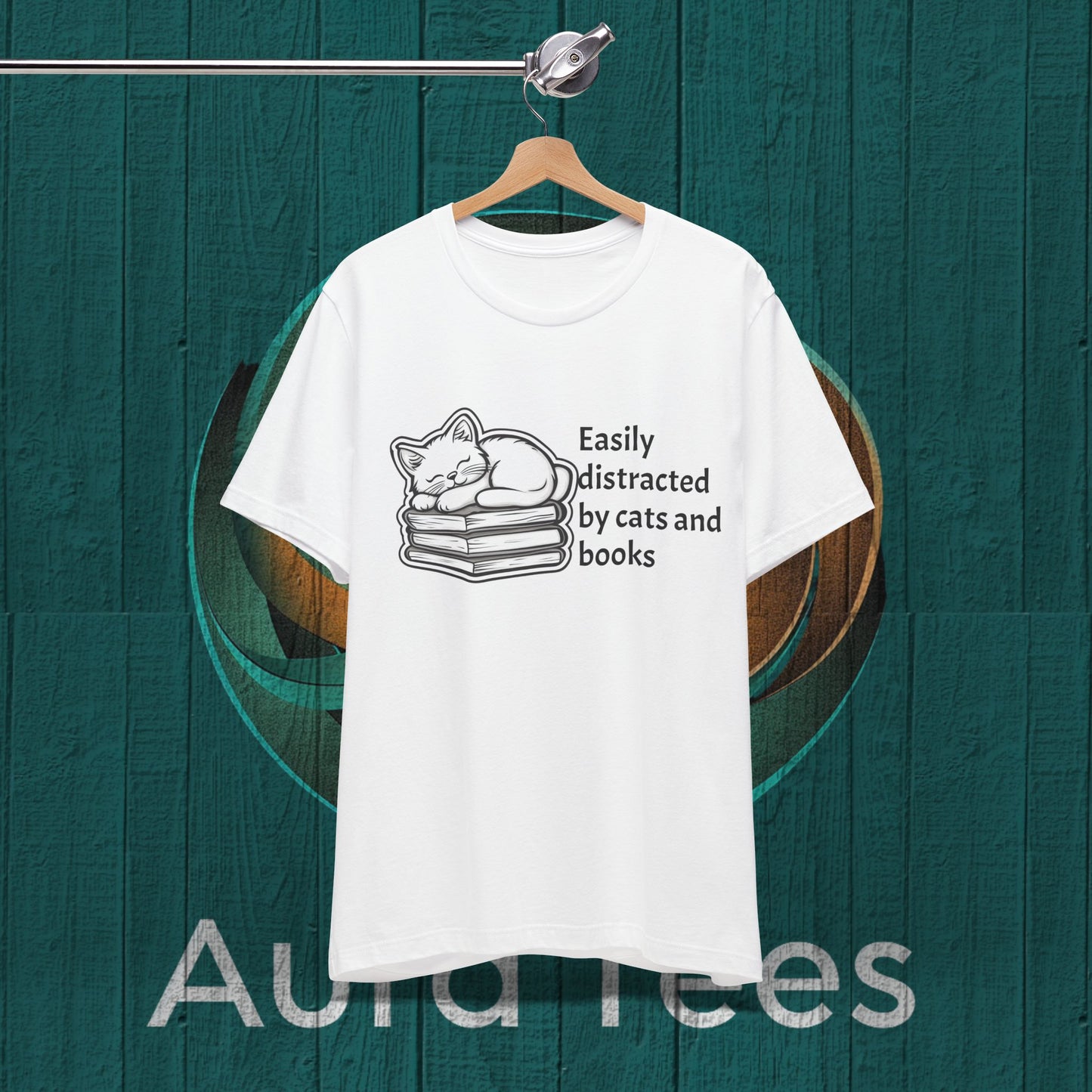 cats and books tee