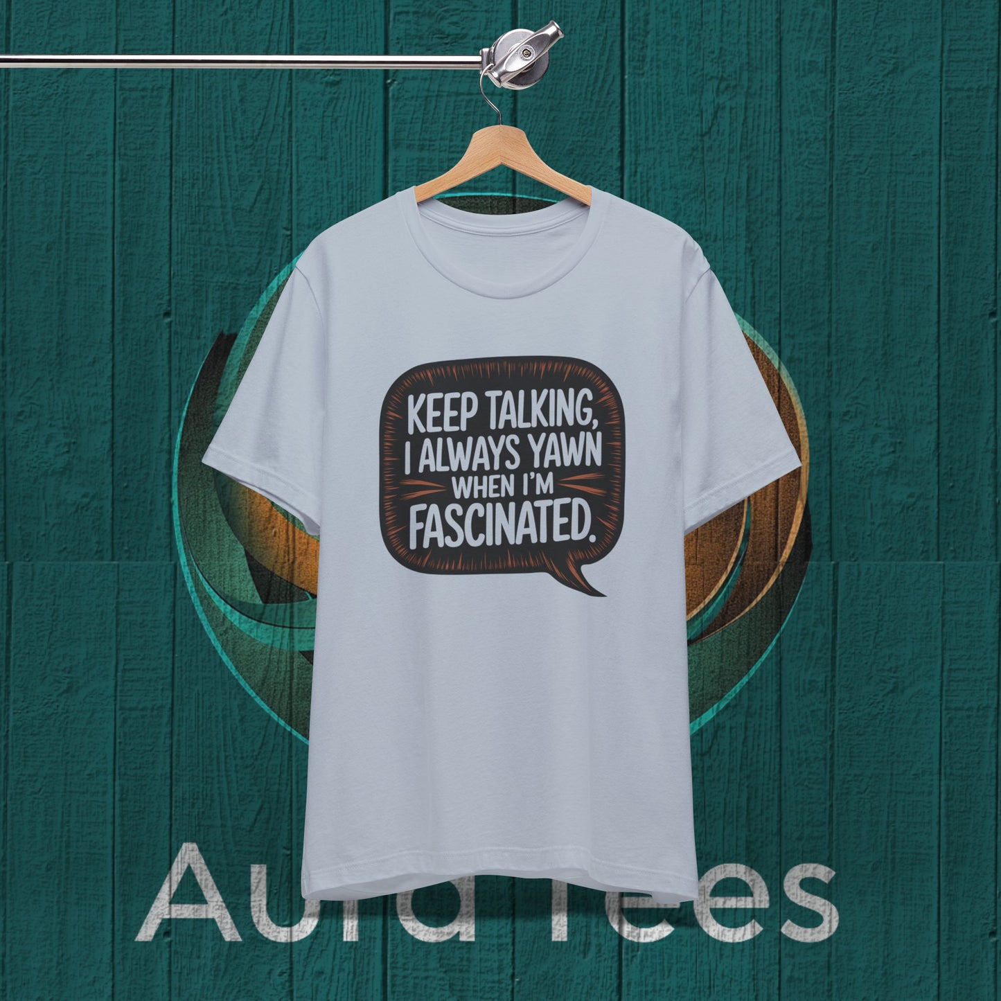 yawn sarcasm speech bubble tee