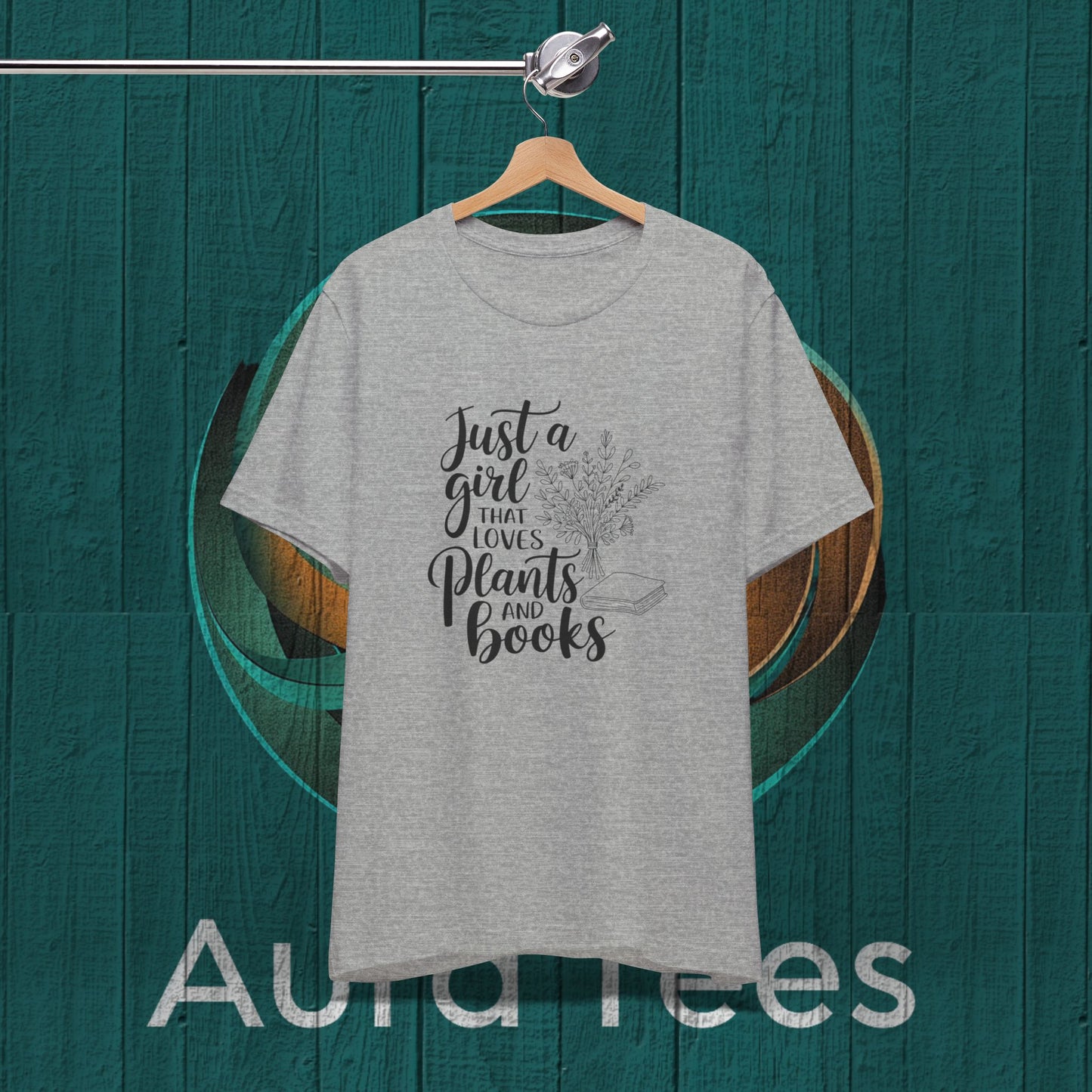 just a girl plants books tee