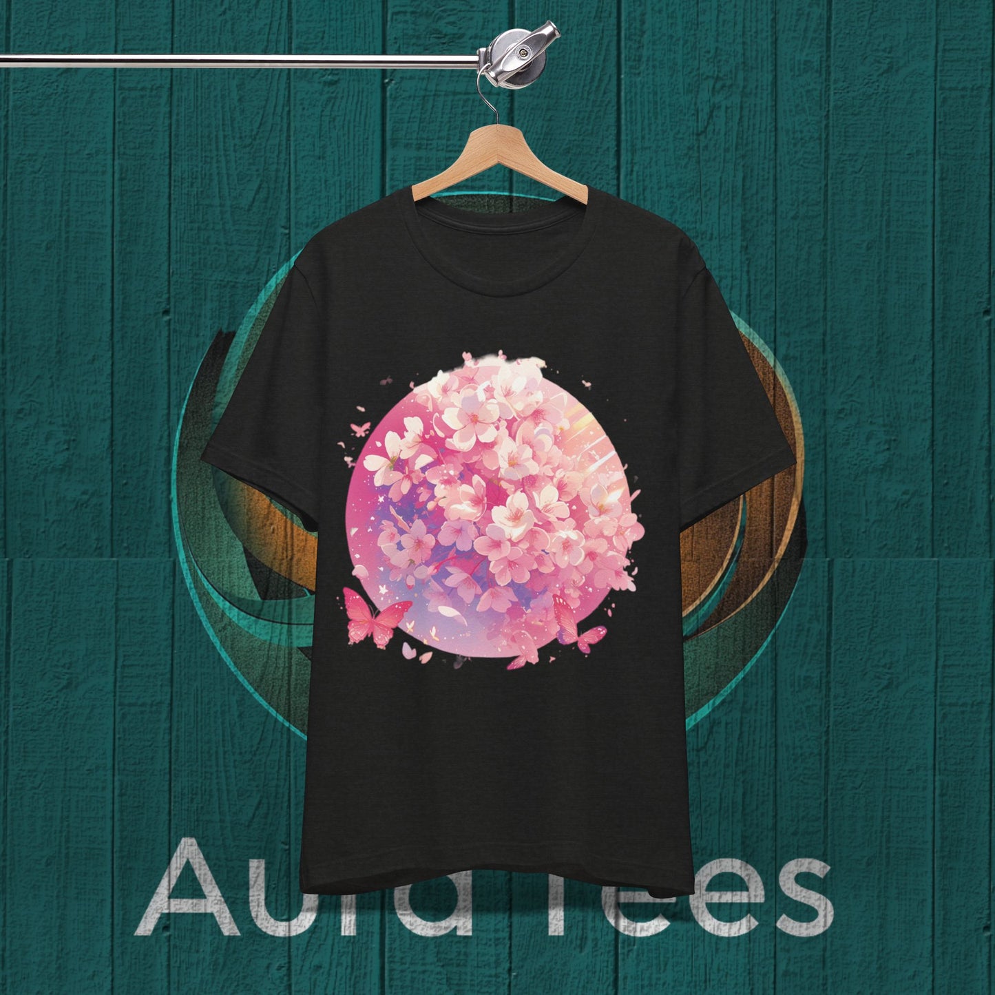 Cherry blossoms and butterflies tee