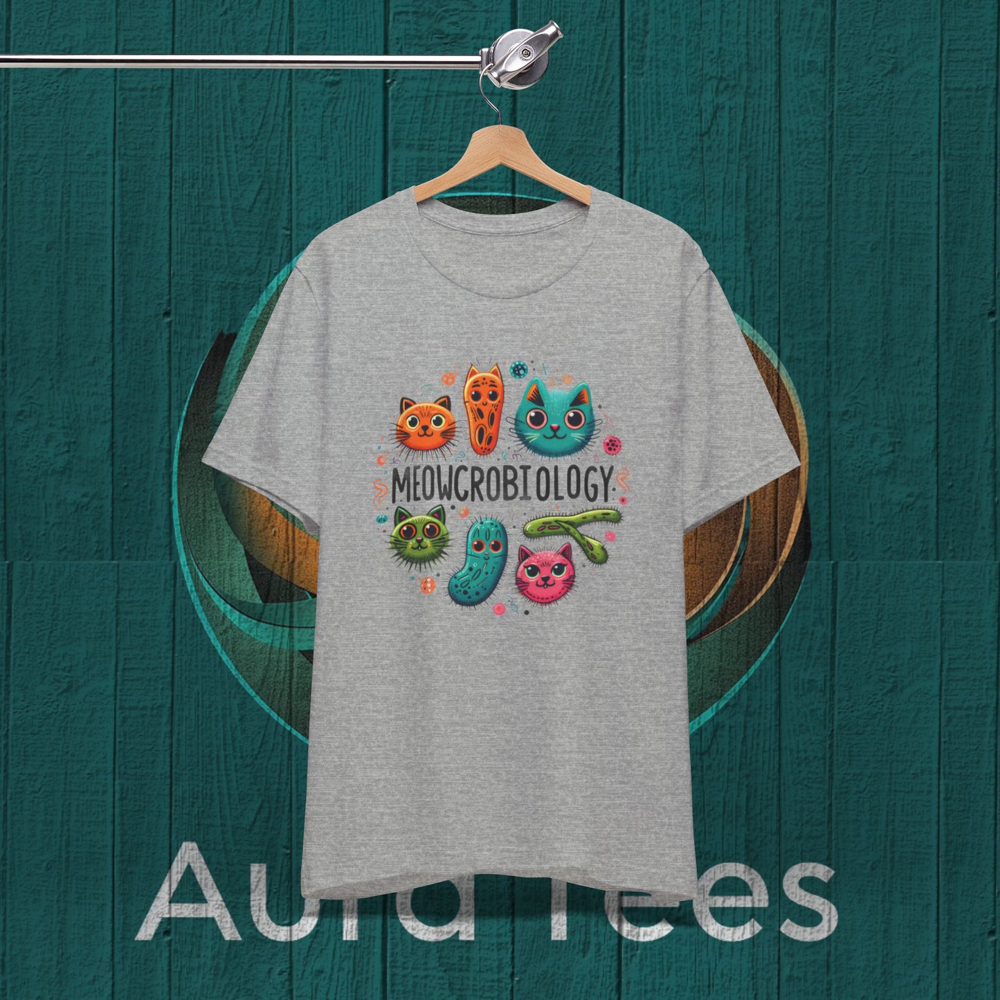 meowcrobiology black print tee