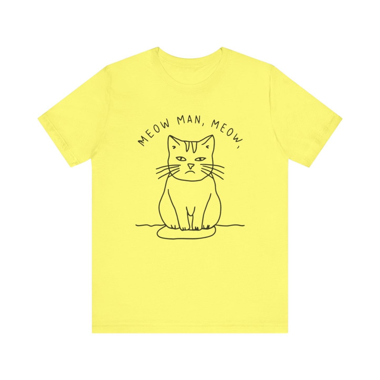 meow man cat spoof tee