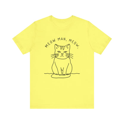 meow man cat spoof tee