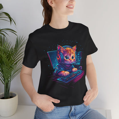 Cat gamer tee
