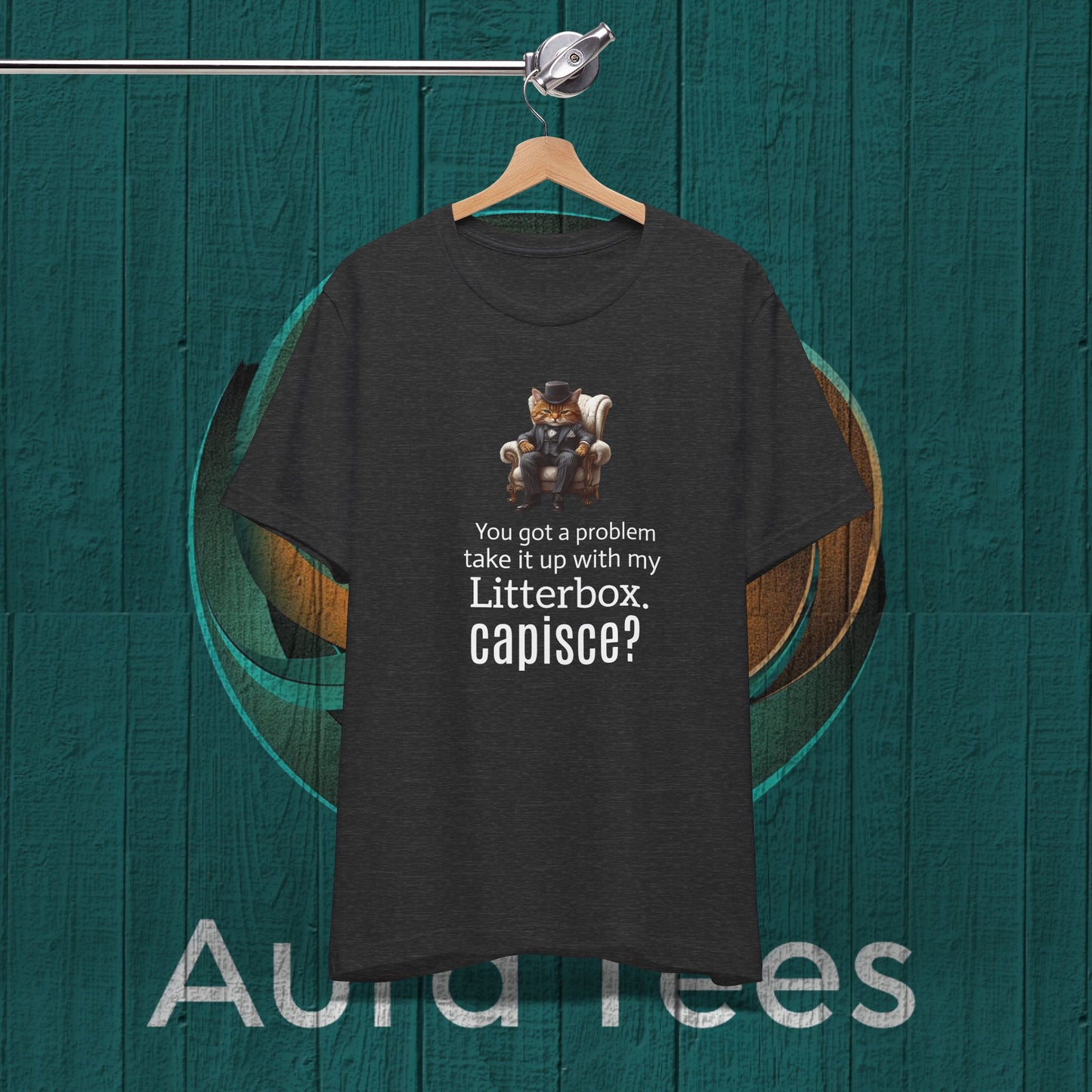 cat mafioso litter box tee