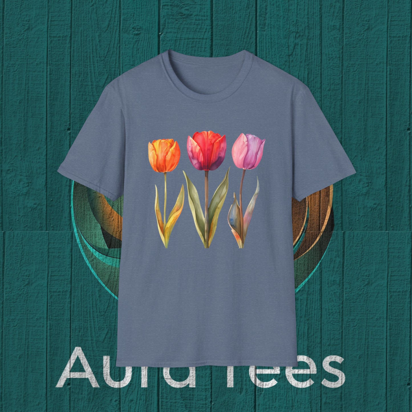 waterolor tulip tee