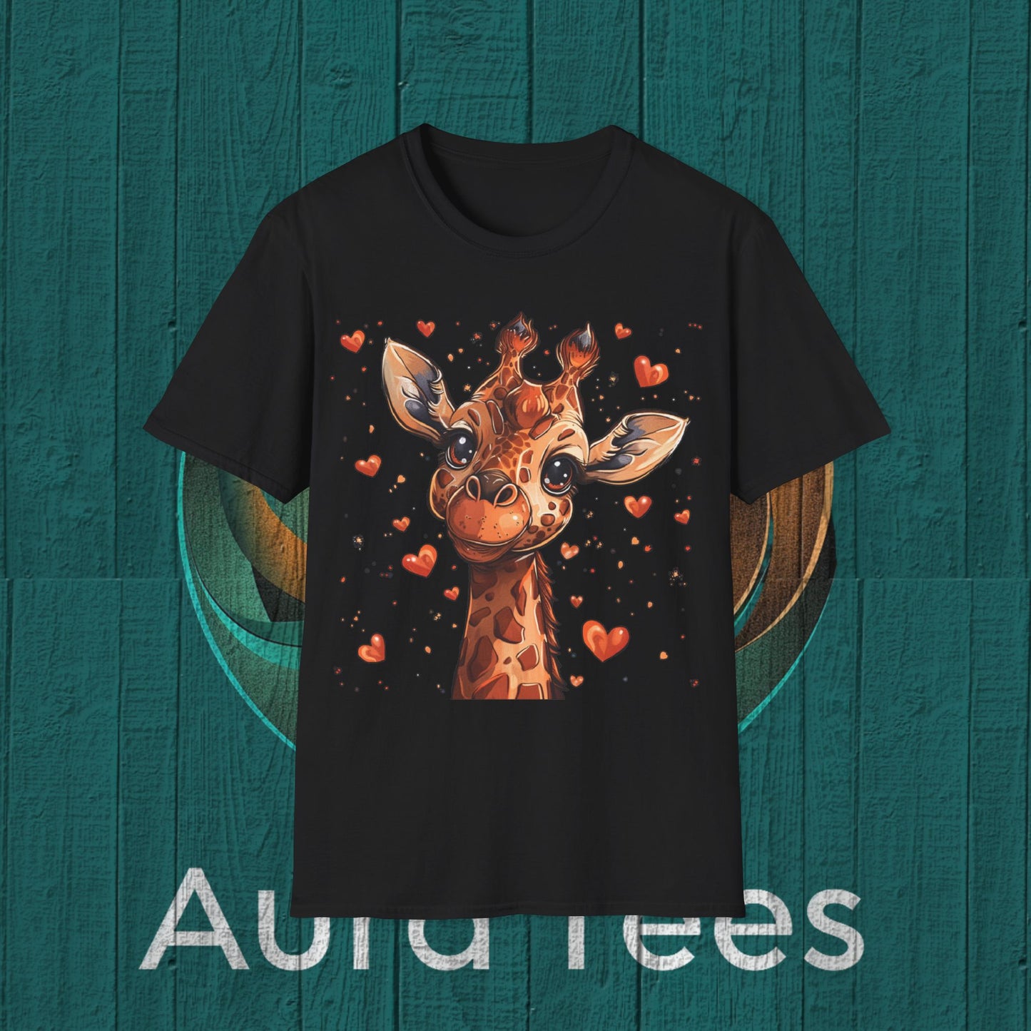 cute giraffe graphic tee