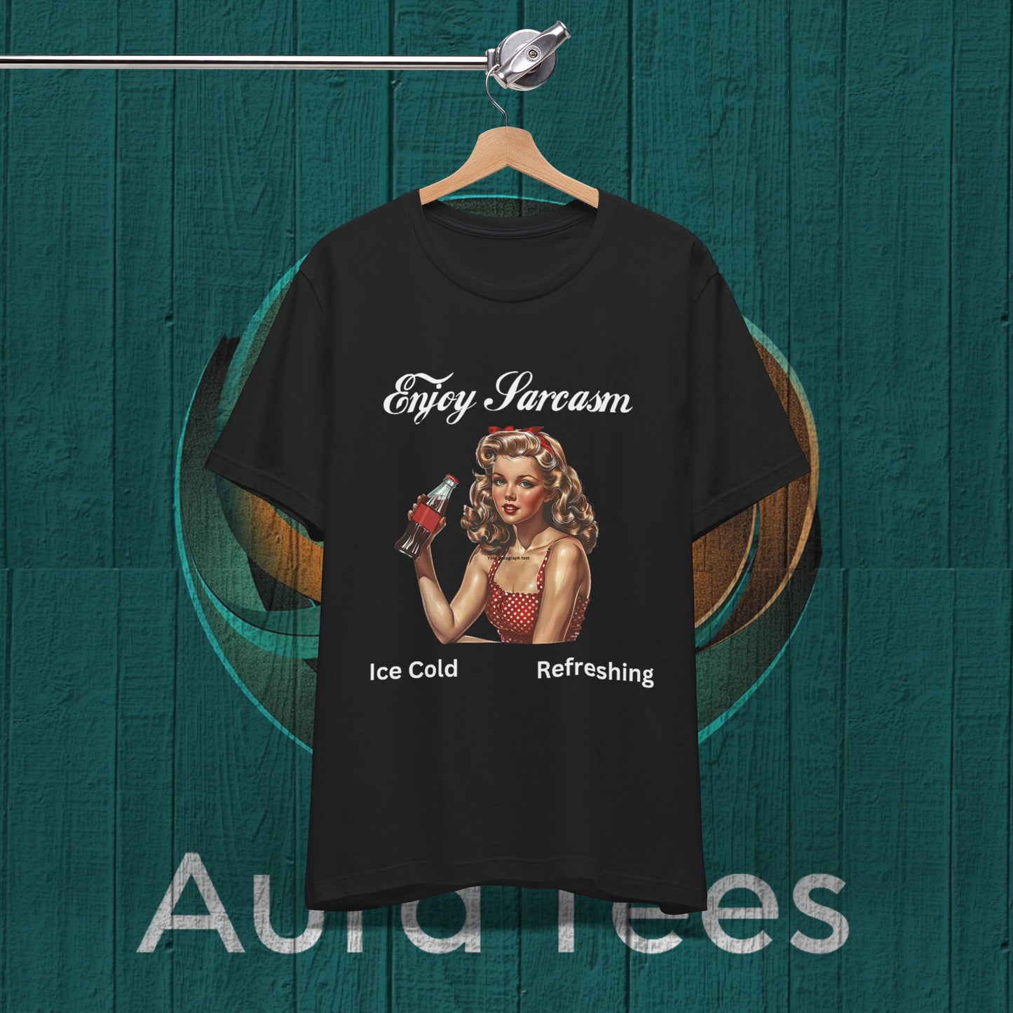 enjoy sarcasm white print tee