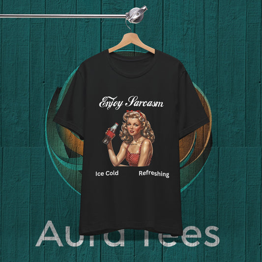 enjoy sarcasm white print tee