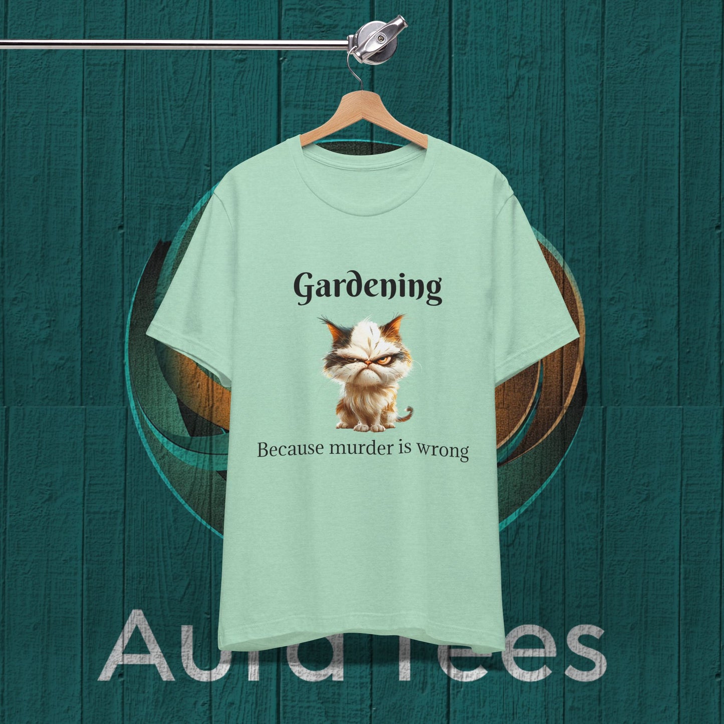 grumpy cat murder gardening tee