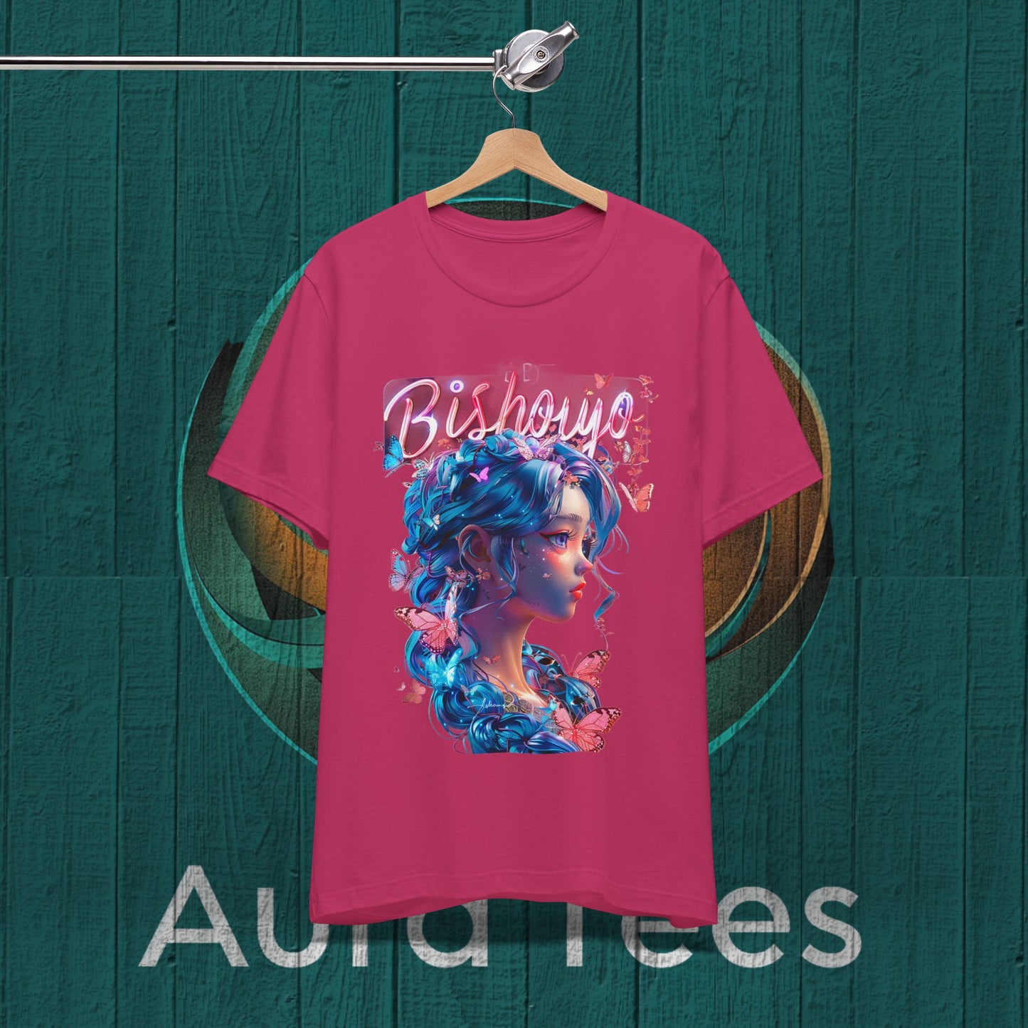 bishoujo butterfly blue tee