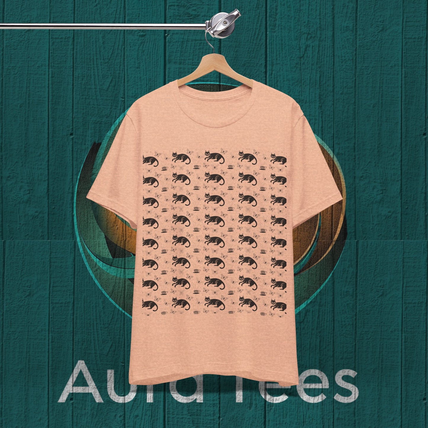 cat TEA pattern cat tee