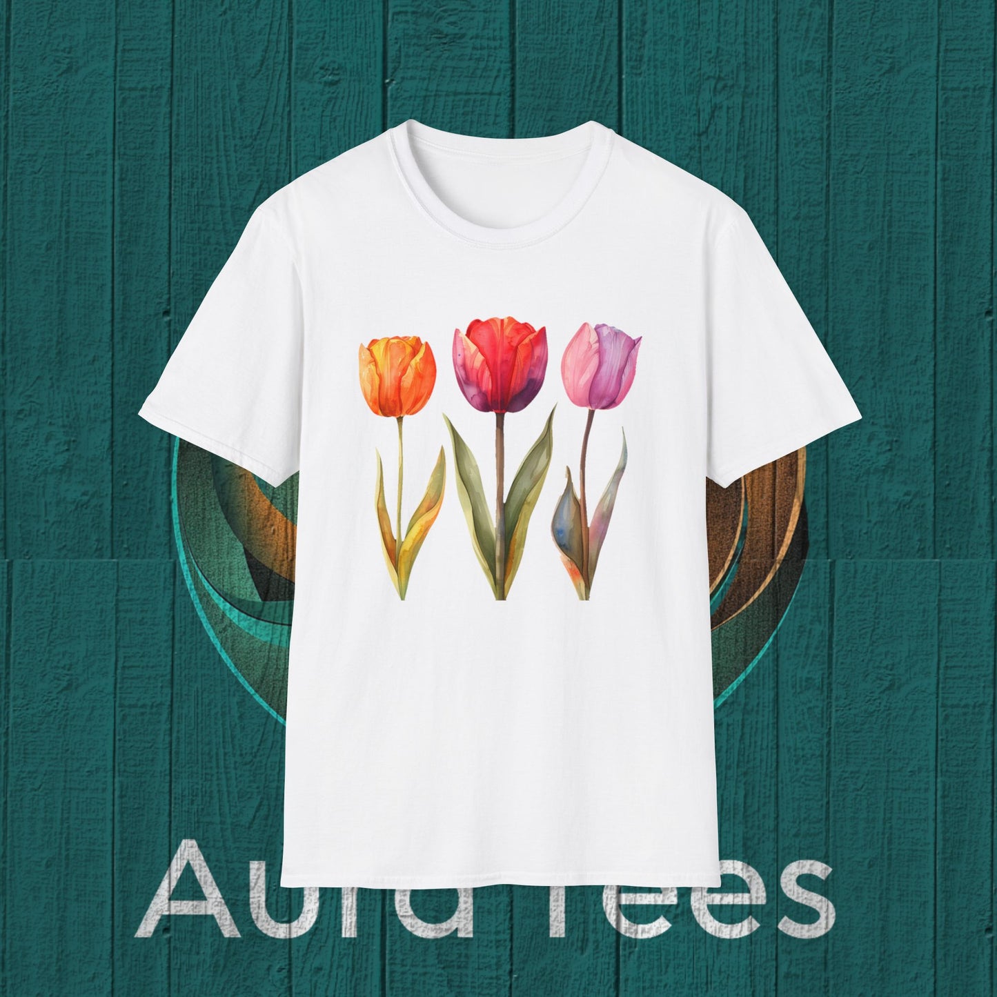 waterolor tulip tee