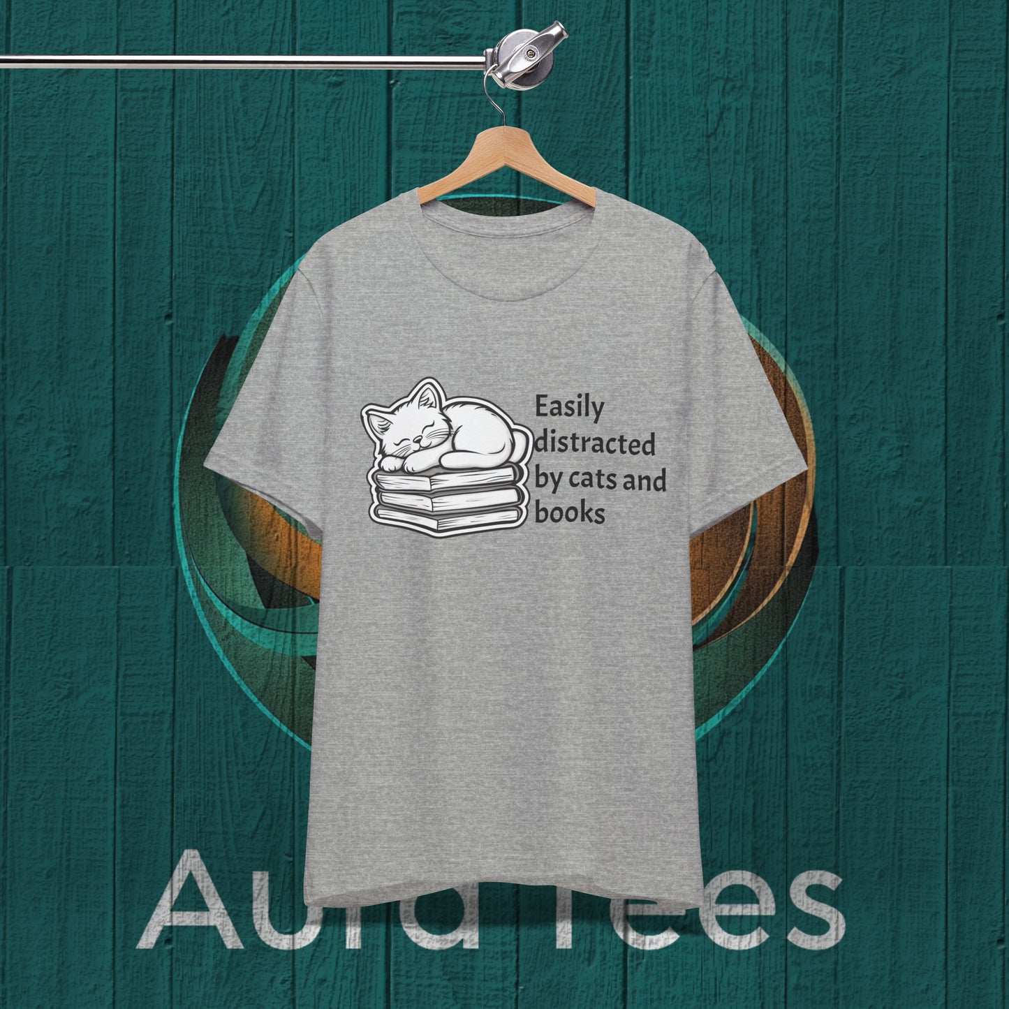 cats and books tee