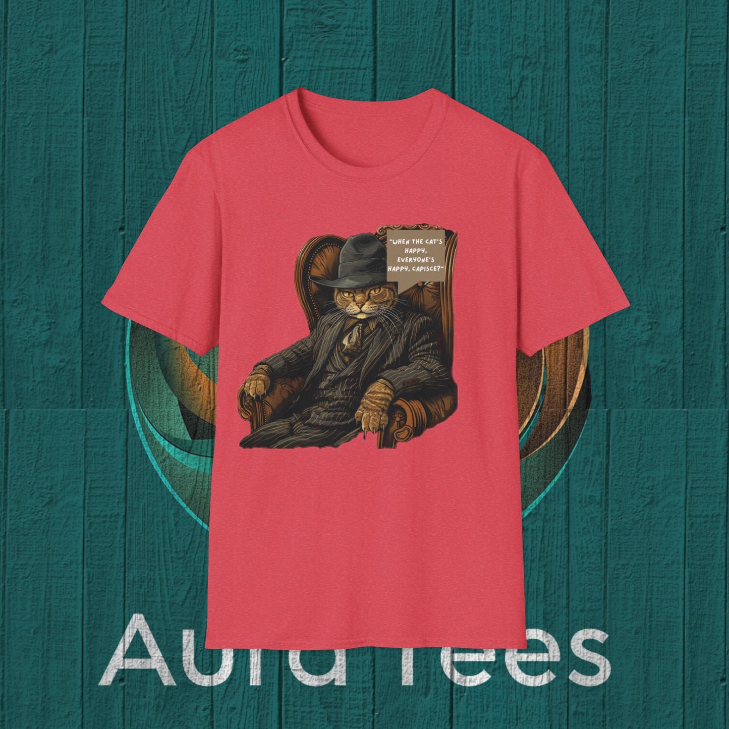 cat mafioso happy tee