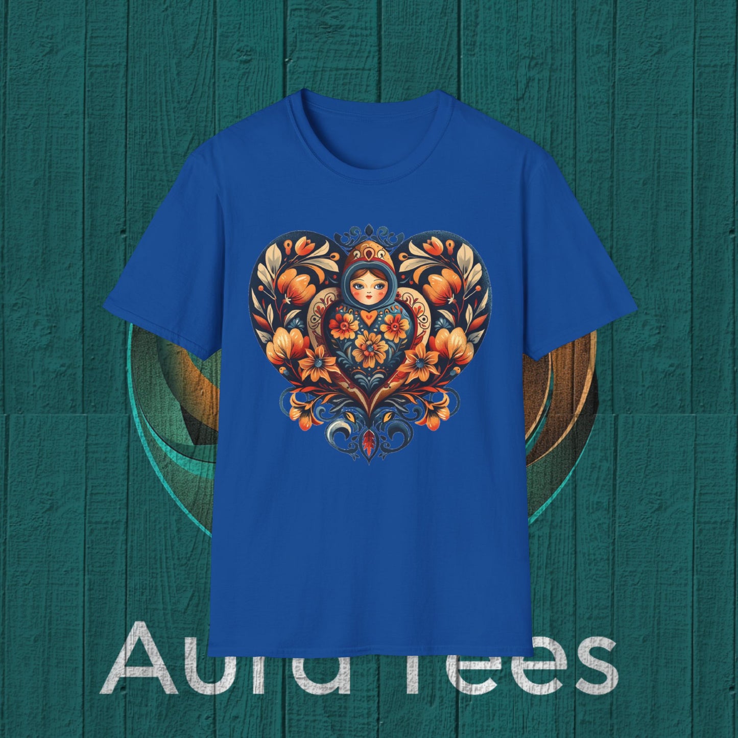 russian nesting heart tee