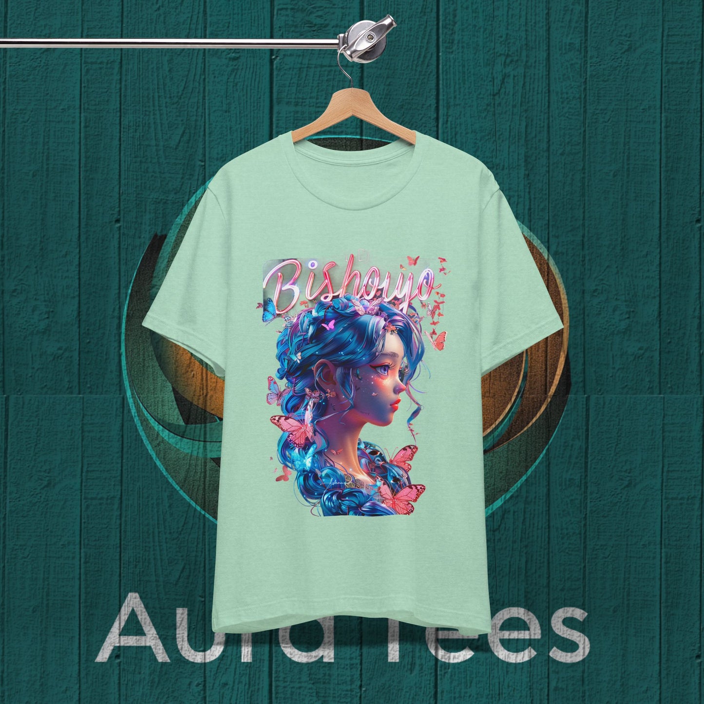 bishoujo butterfly blue tee