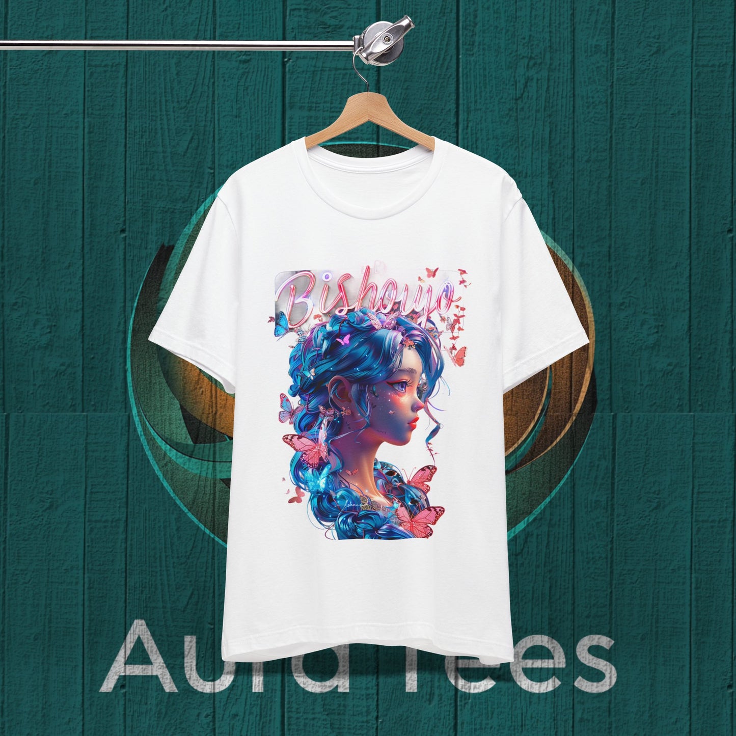 bishoujo butterfly blue tee