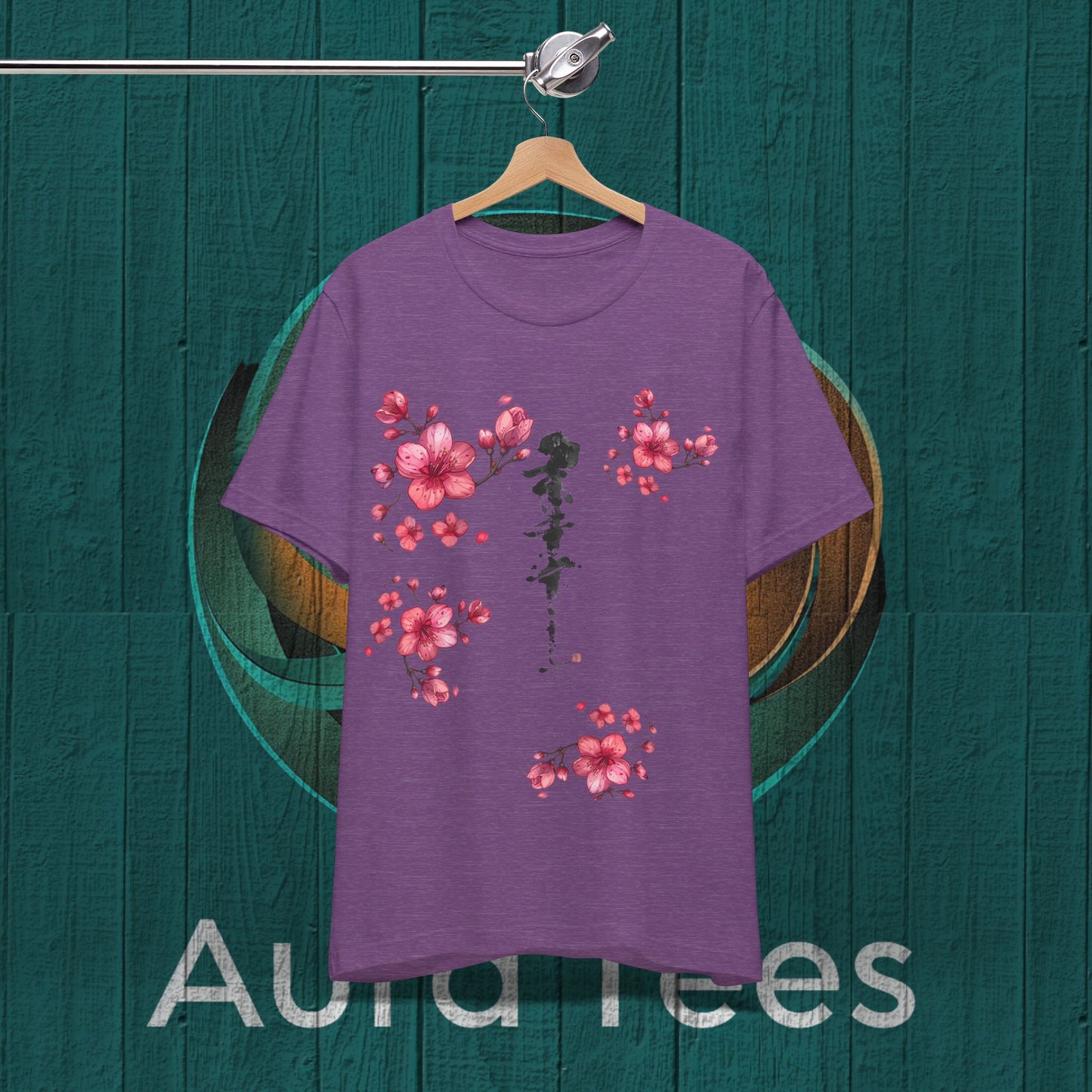 Graphic calligraphy blossom tee