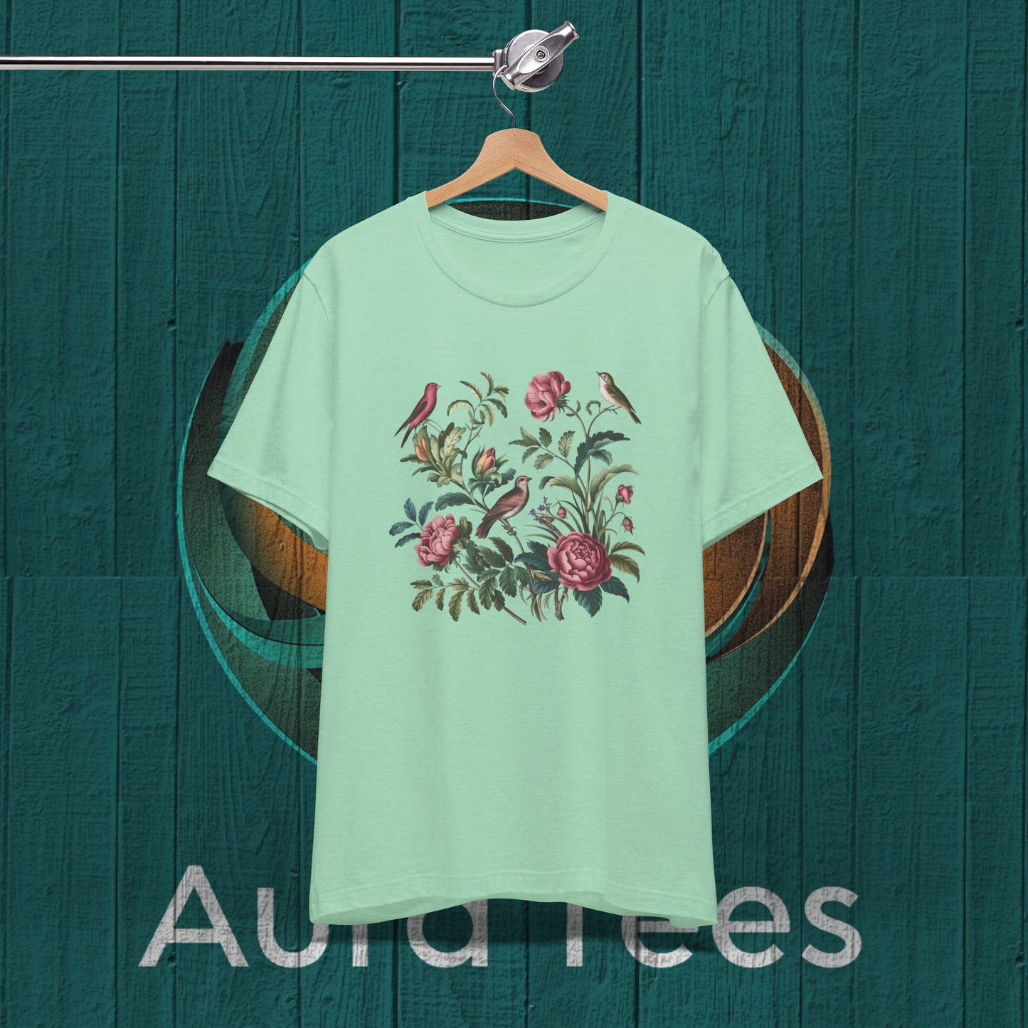 vintage floral birds tee