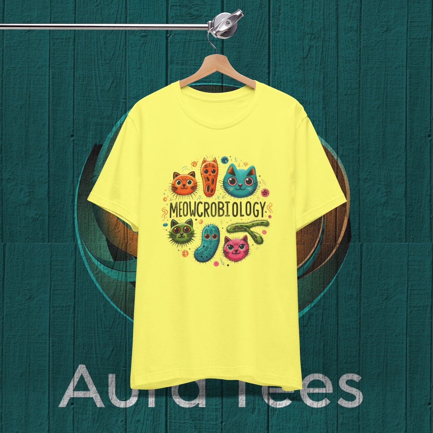 meowcrobiology black print tee