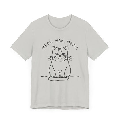 meow man cat spoof tee