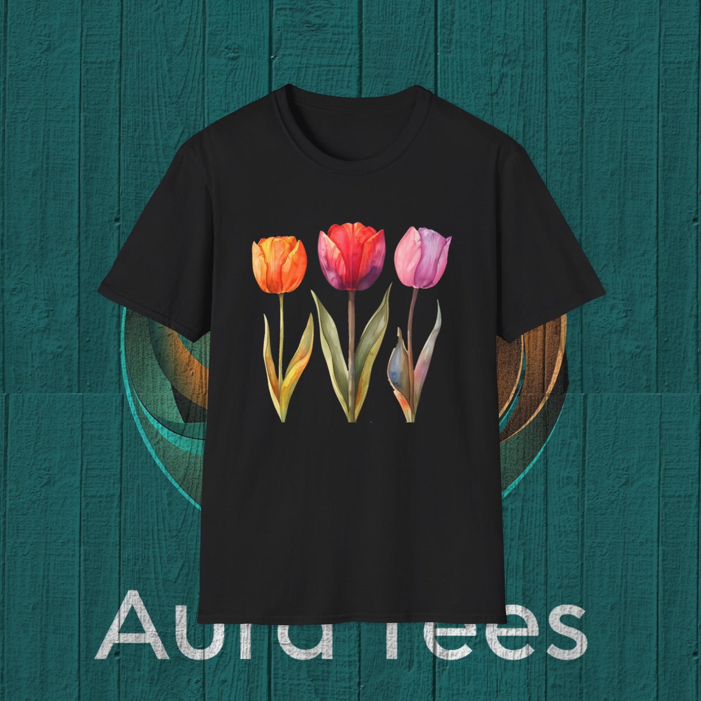 waterolor tulip tee