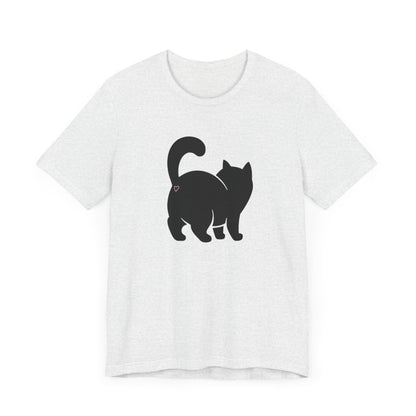 cat butt heart tee