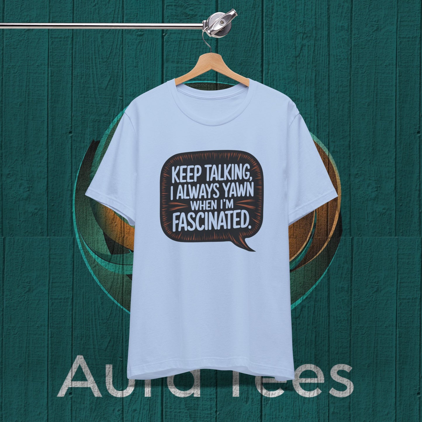 yawn sarcasm speech bubble tee