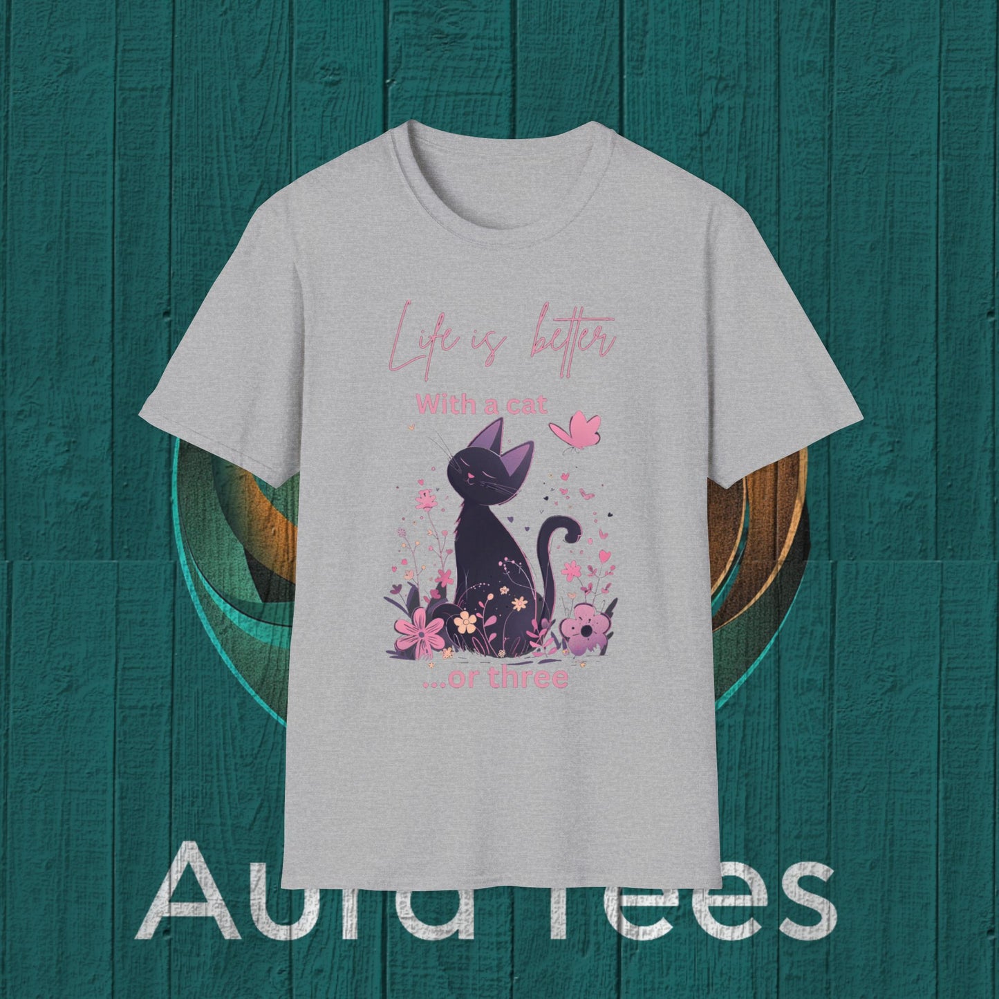 life is better cat tee