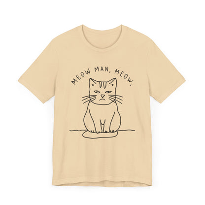 meow man cat spoof tee