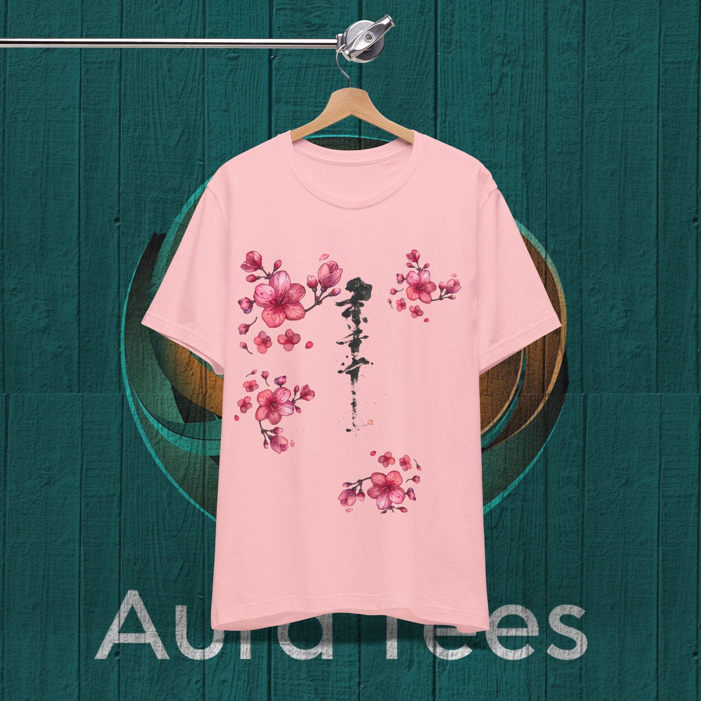 Graphic calligraphy blossom tee