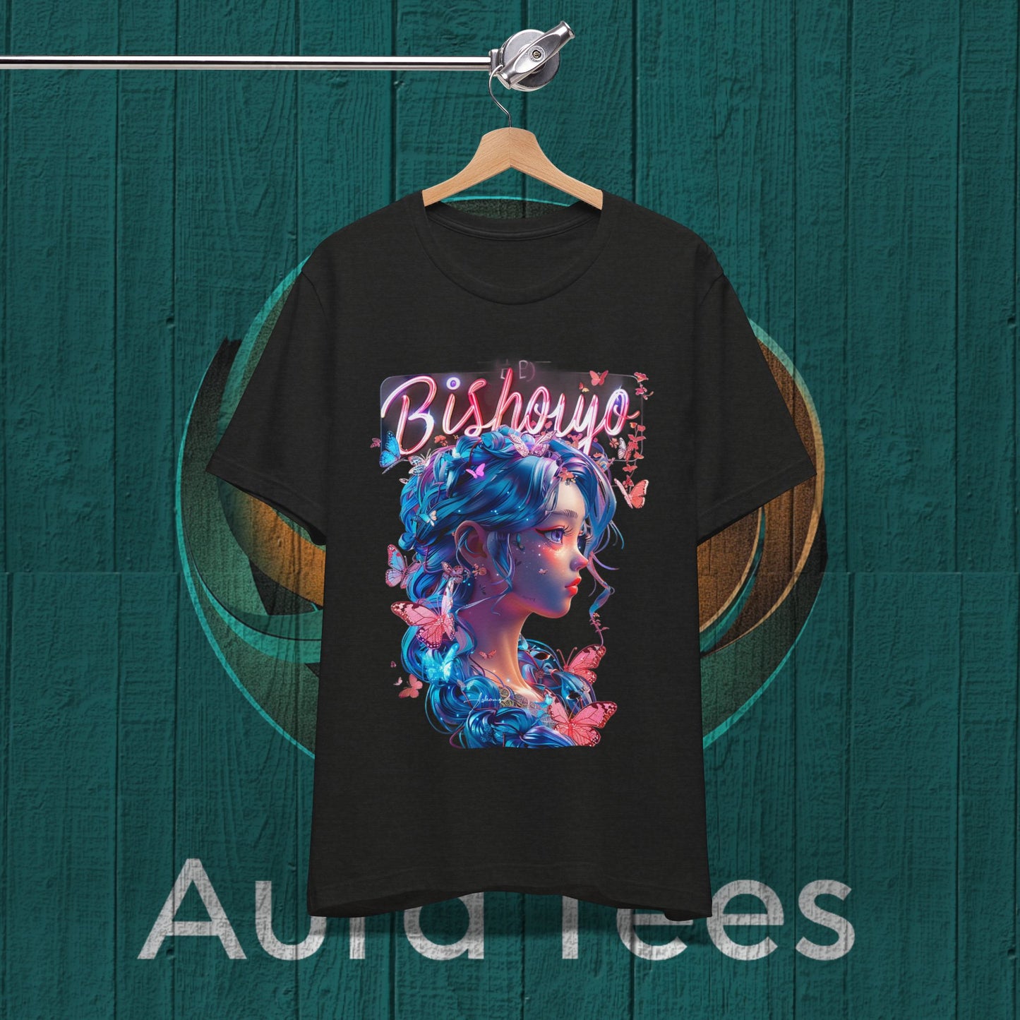 bishoujo butterfly blue tee