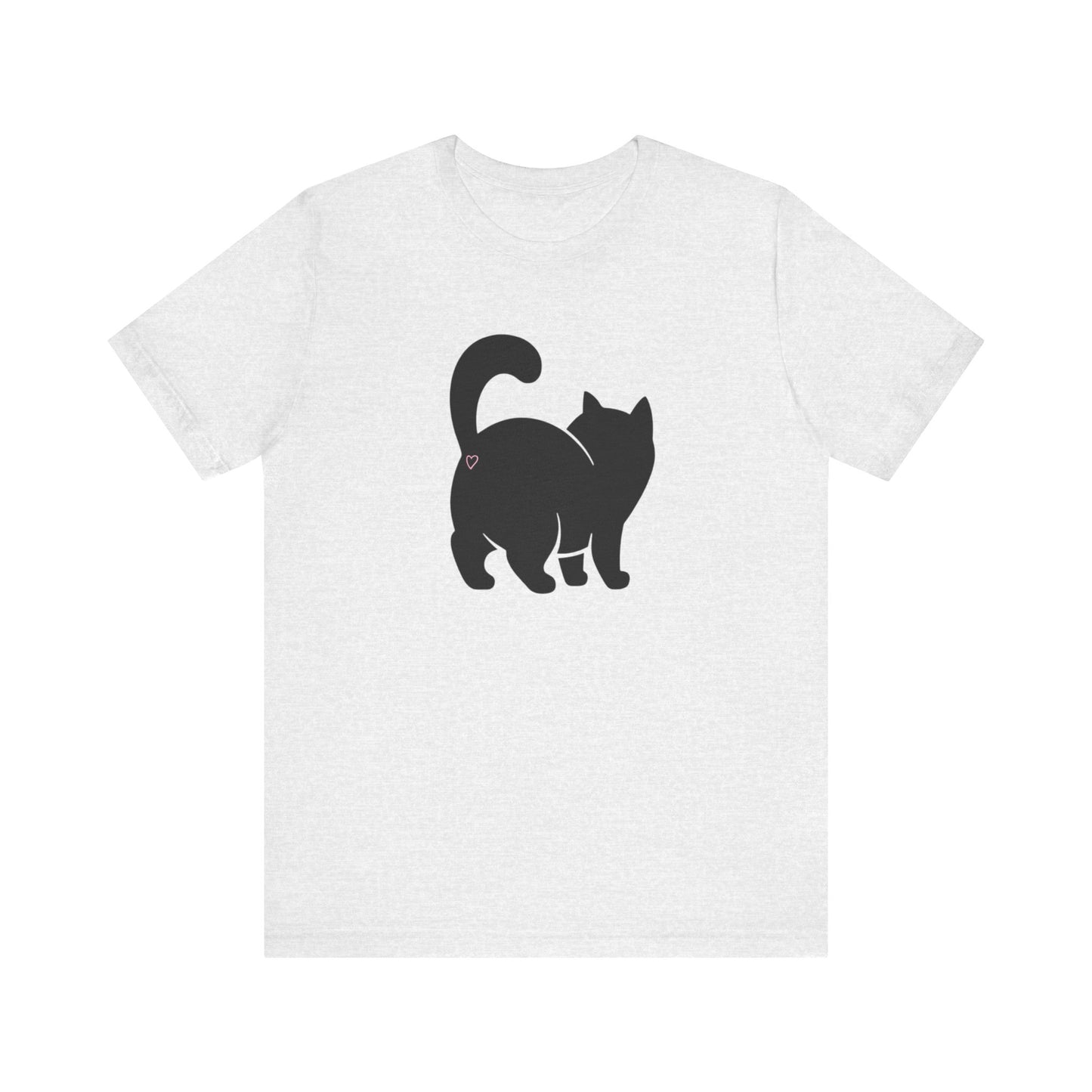 cat butt heart tee