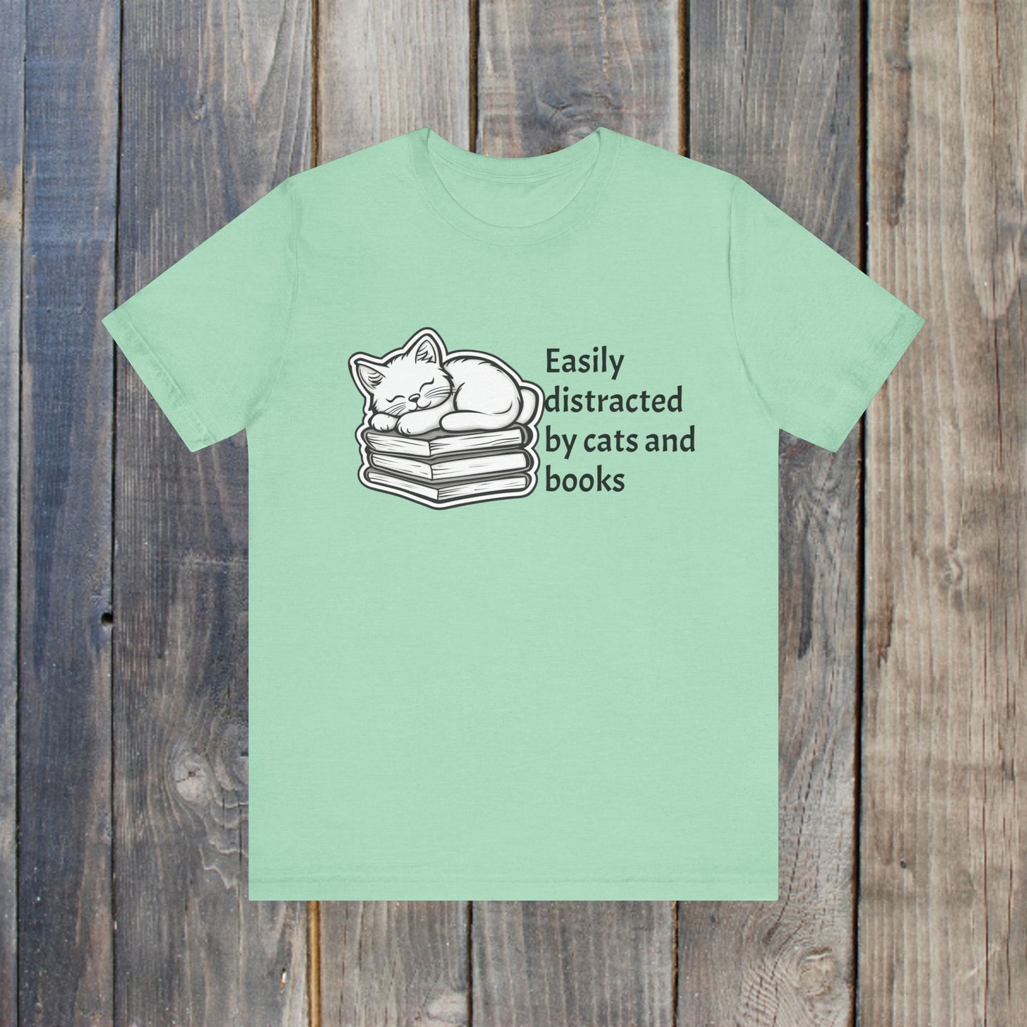 cats and books tee