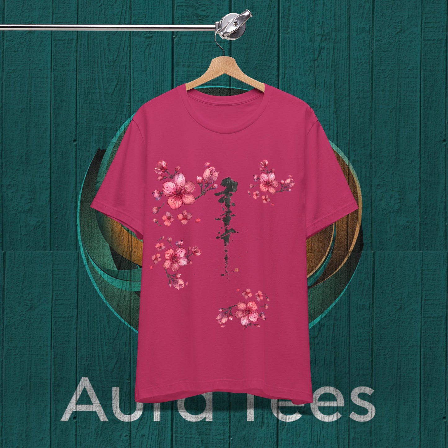 Graphic calligraphy blossom tee