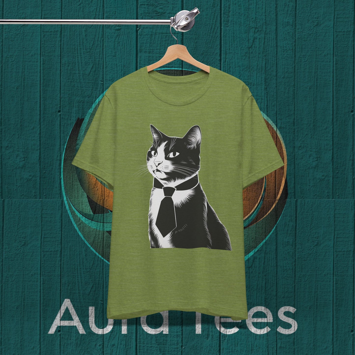 cat in tie tee