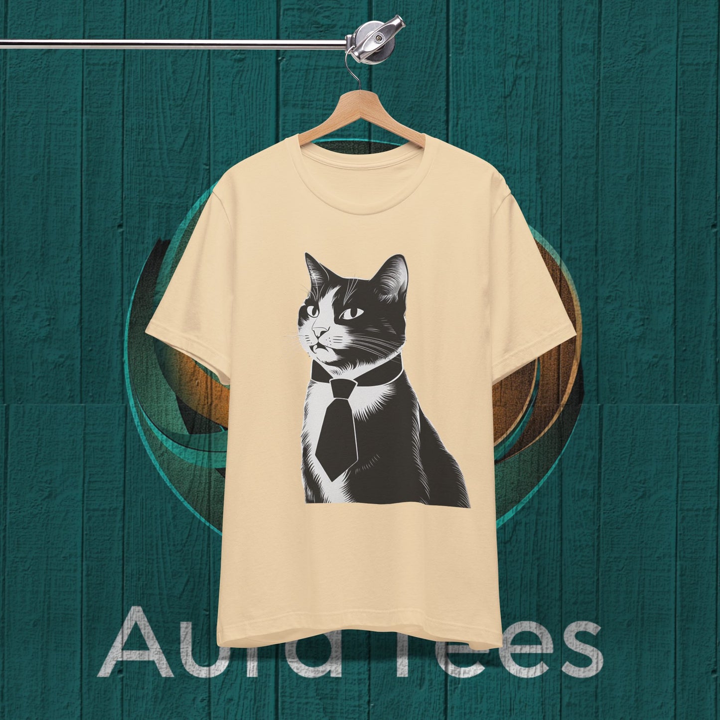 cat in tie tee