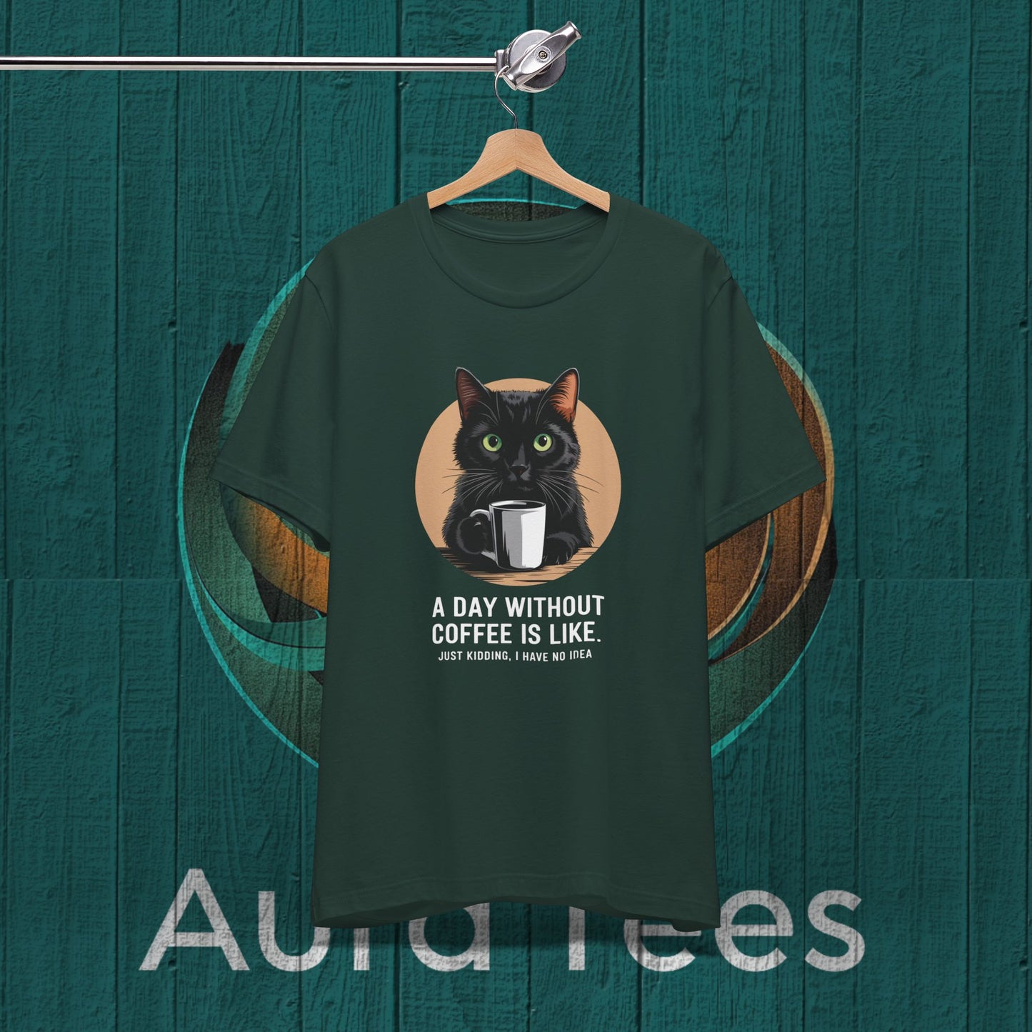 cat no coffee tee