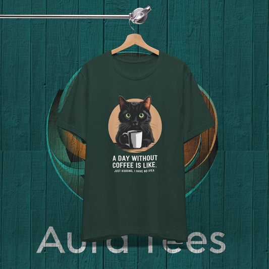cat no coffee tee